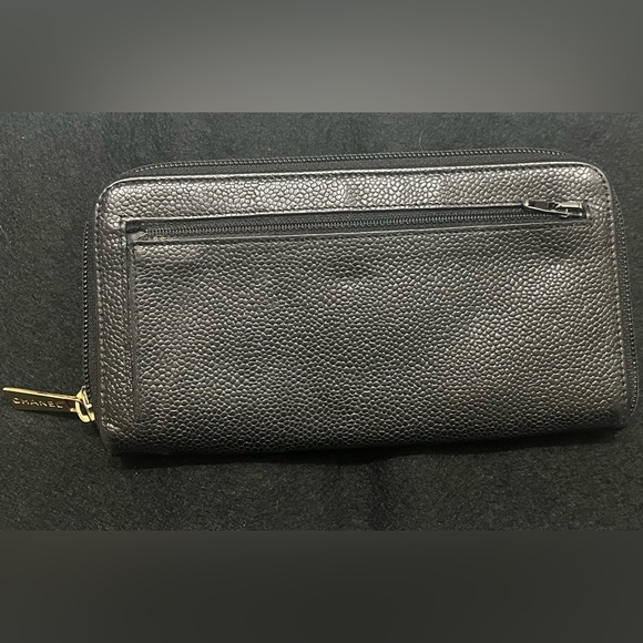 Chanel EUC Black Leather Wallet Hologram intact - Picture 3 of 5